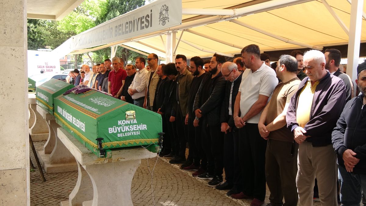 Elleri ve üstü kan içindeydi! Konya\'daki aile vahşetinde veteriner çift toprağa verildi
