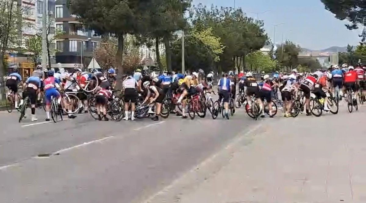 Samsun Gran Fondo Yarışı\'nda Kaza