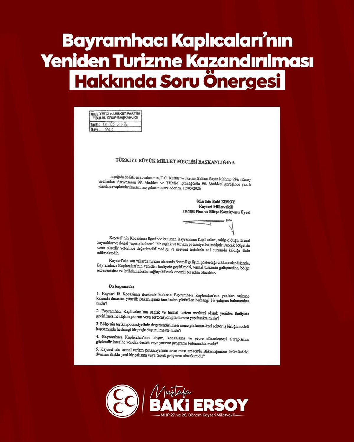 Bayramhacı Kaplıcaları\'na Yeniden Turizm Vurgusu