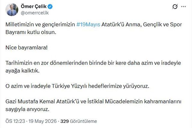 19 Mayıs Mesajı