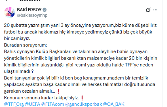  <a class='keyword-sd' href='/devlet-bahceli/' title='Devlet Bahçeli'>Devlet Bahçeli</a>'den TFF Başkanı Hacıosmanoğlu'na: Ligi tescil etmeyin