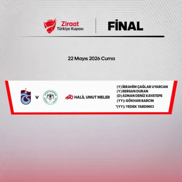 Ziraat Türkiye Kupası final maçını Halil Umut Meler yönetecek