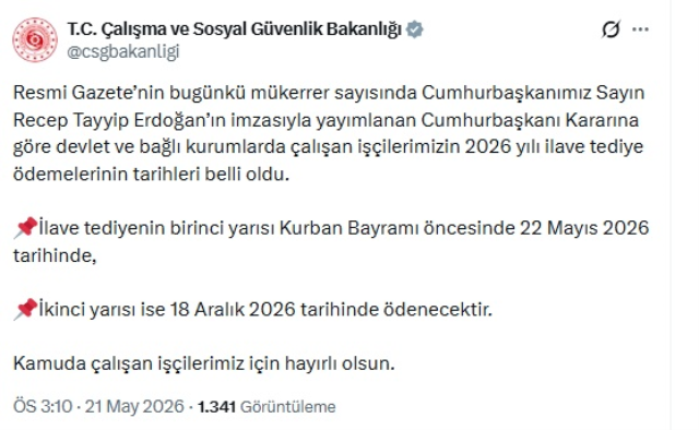 Kamu işçilerine müjde! İlave tediye ödemeleri bayramdan önce hesaplara yatacak
