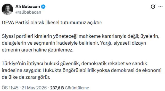 Babacan'dan 