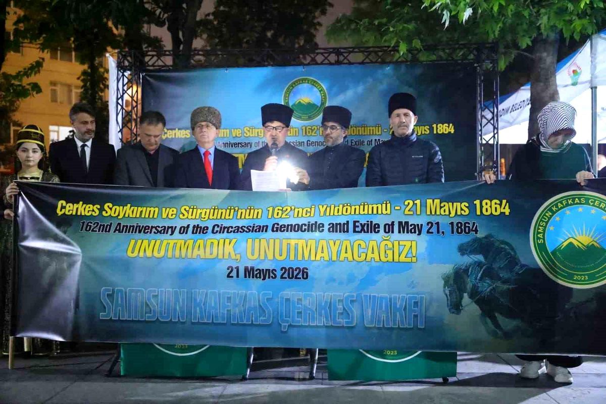 Çerkes Soykırımı ve Sürgünü\'nün 162. yılı unutulmadı