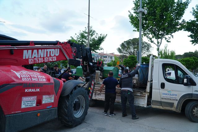 Osmancık'ta 250 kilo ağırlığında adamın cenazesi forkliftle indirildi