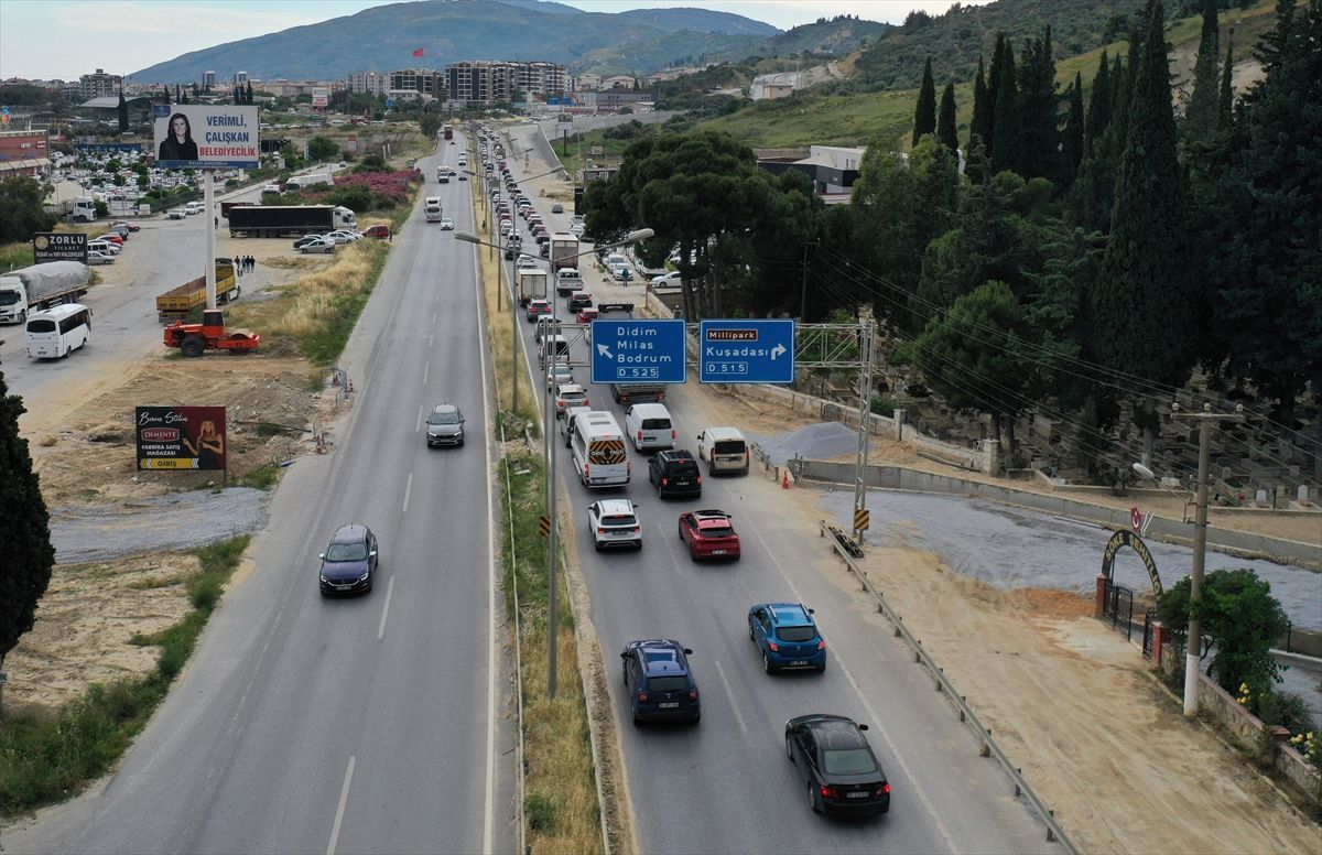 Söke\'de Kurban Bayramı Trafik Yoğunluğu