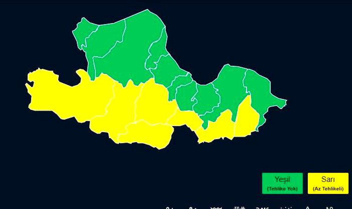 Samsun\'da Kuvvetli Yağış Uyarısı