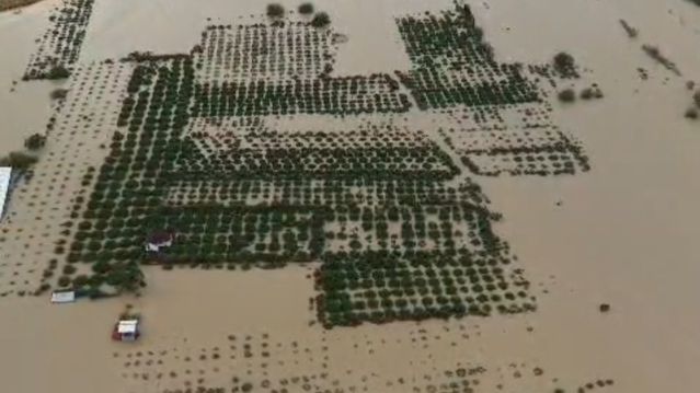 Hatay'da Taşkın Dronda Görüntülendi