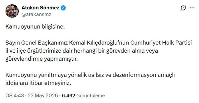Kılıçdaroğlu Görevden Almalar Yapmadı