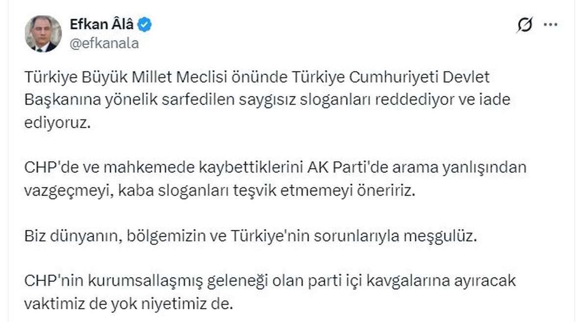 Ala\'dan Saygısız Sloganlara Tepki
