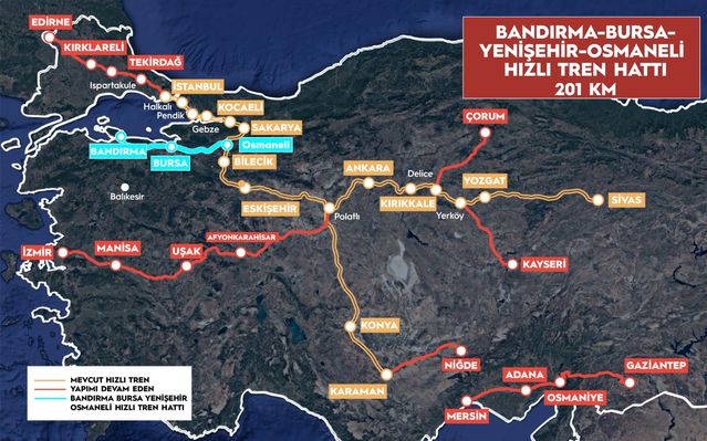 Bursa-Osmaneli Hızlı Tren Projesinde Sona Gelindi