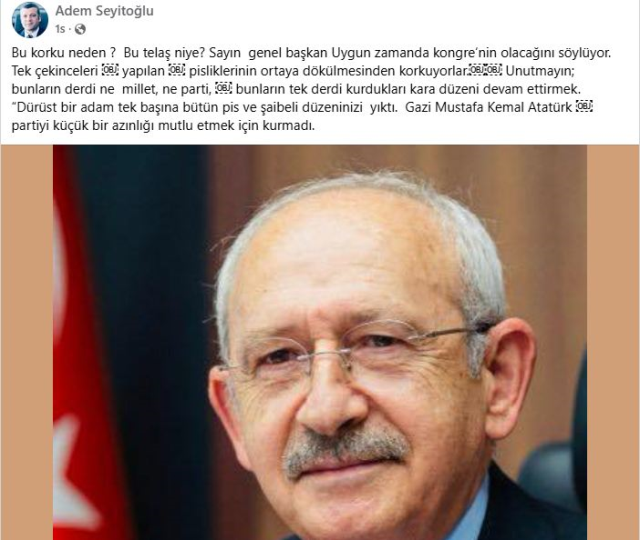 Eski CHP'li meclis üyesi Adem Seyitoğlu'ndan zehir zemberek sözler