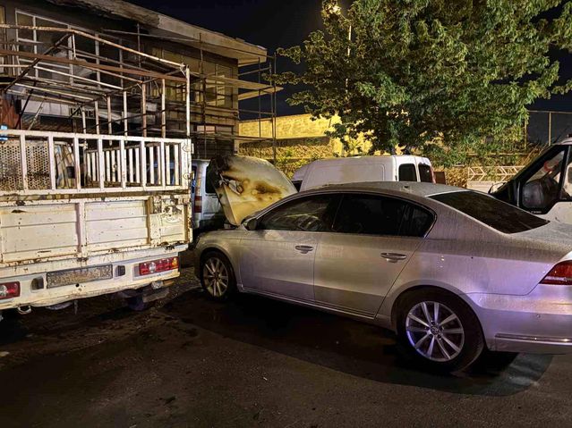 Kayseri'de Arızalanan Araç Alev Aldı