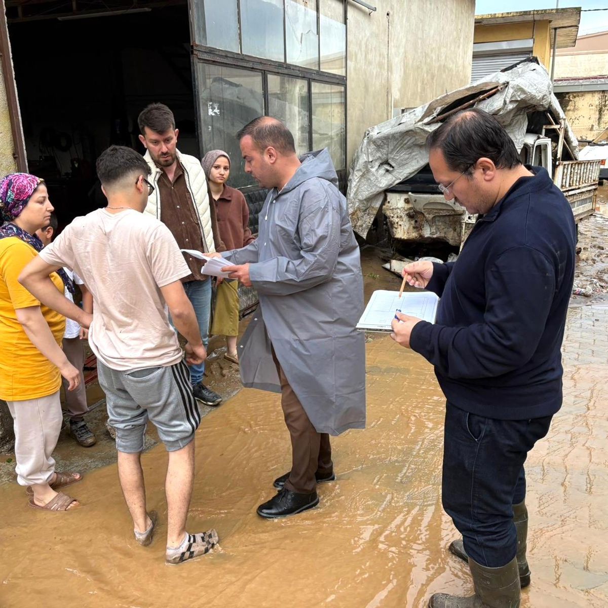 Köşk\'te Sel Felaketi: Esnafa Ziyaret ve Hasar Tespiti