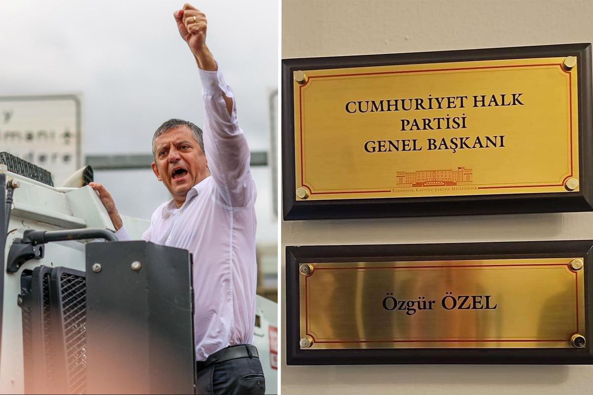 Özgür Özel\'in TBMM\'deki odasına "CHP Genel Başkanı" tabelası asıldı