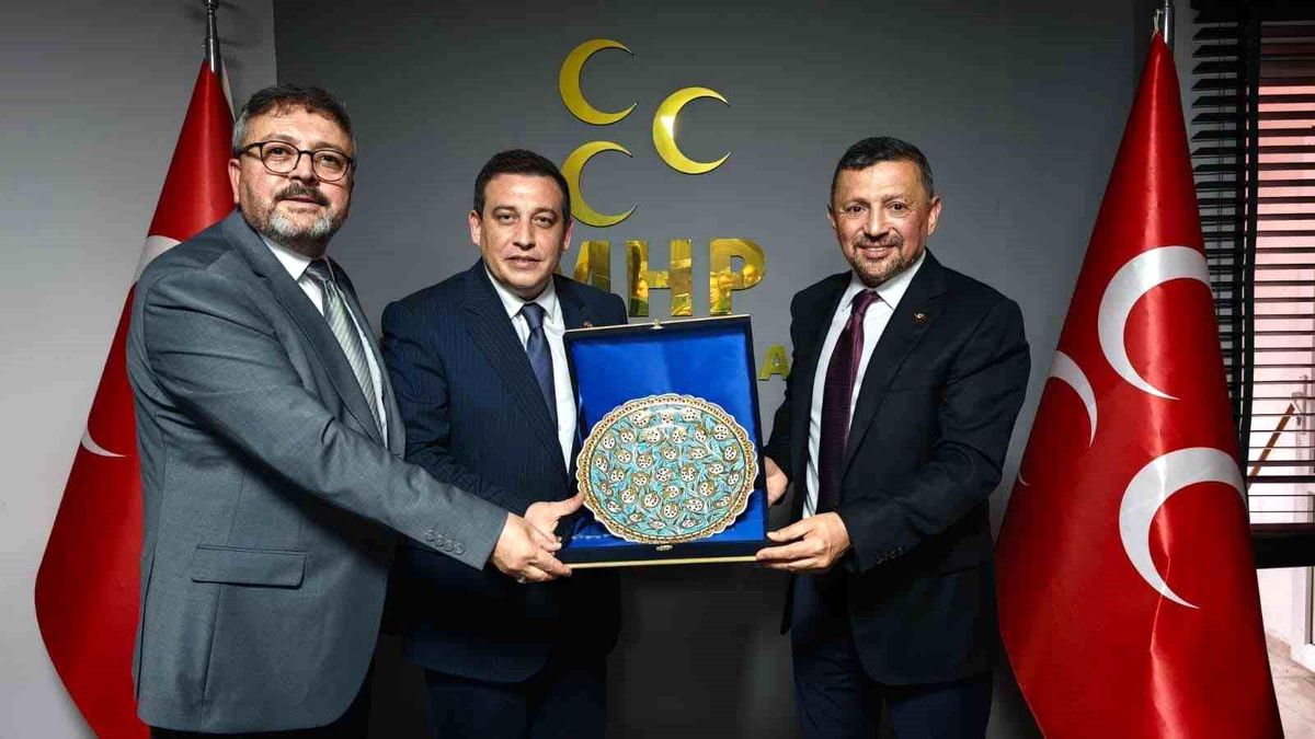 MHP Kütahya Milletvekili Erbaş\'tan İl Başkanı Özkan\'a ziyaret