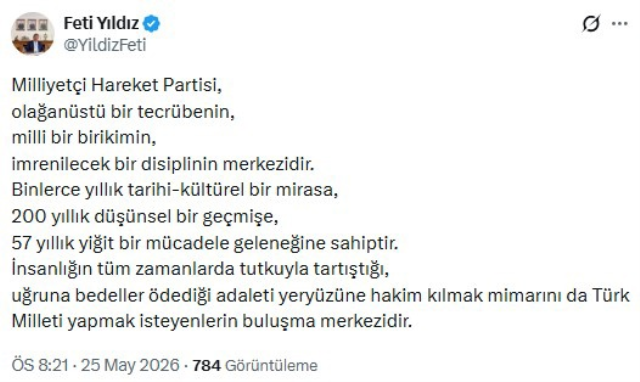 Mutlak butlana itiraz ettiği açıklamasını silen Feti Yıldız'dan manidar paylaşım