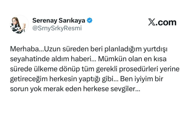 Serenay Sarıkaya gözaltına alındı