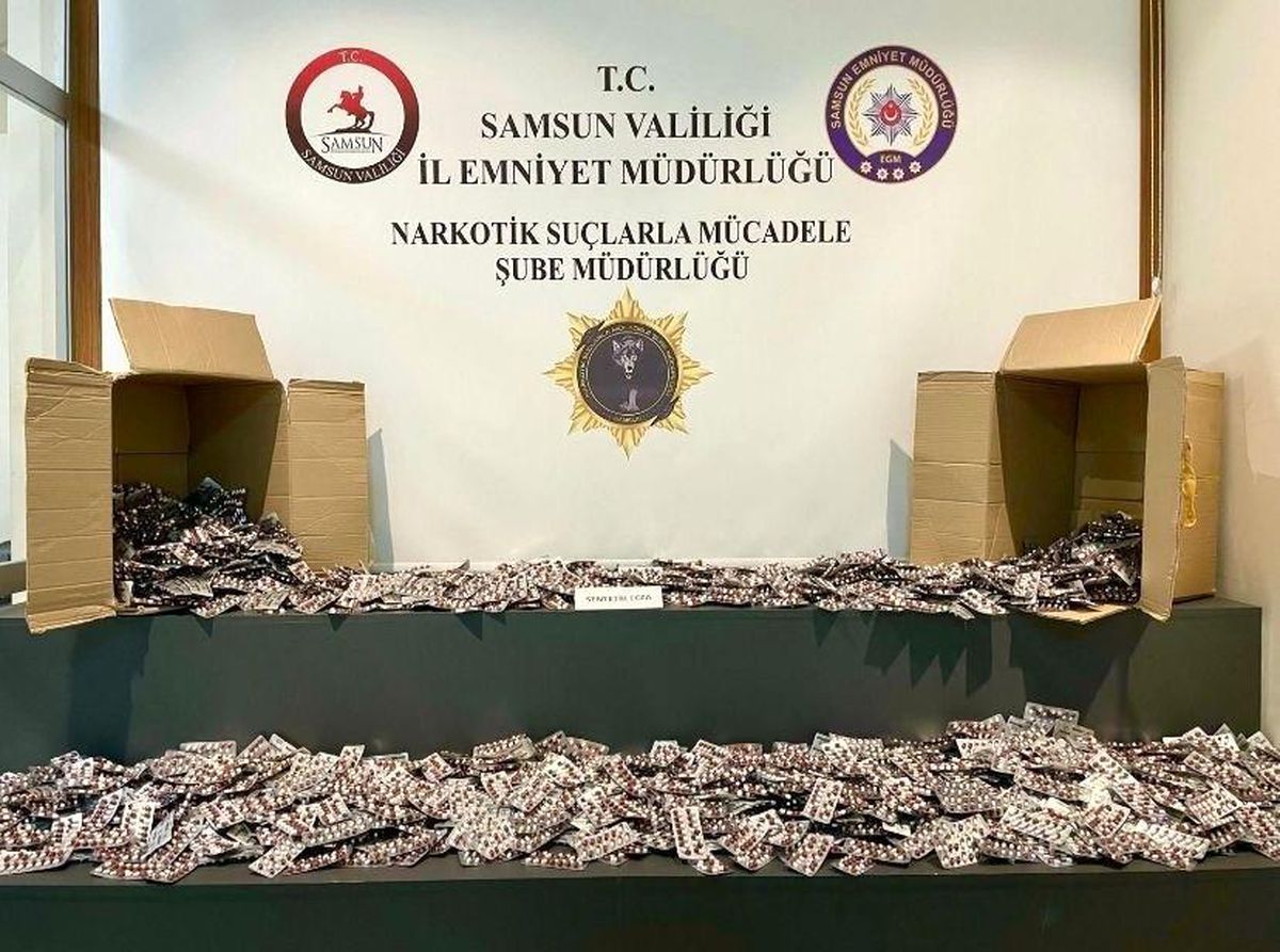 Samsun\'da 24 Bin Uyuşturucu Hap Ele Geçirildi