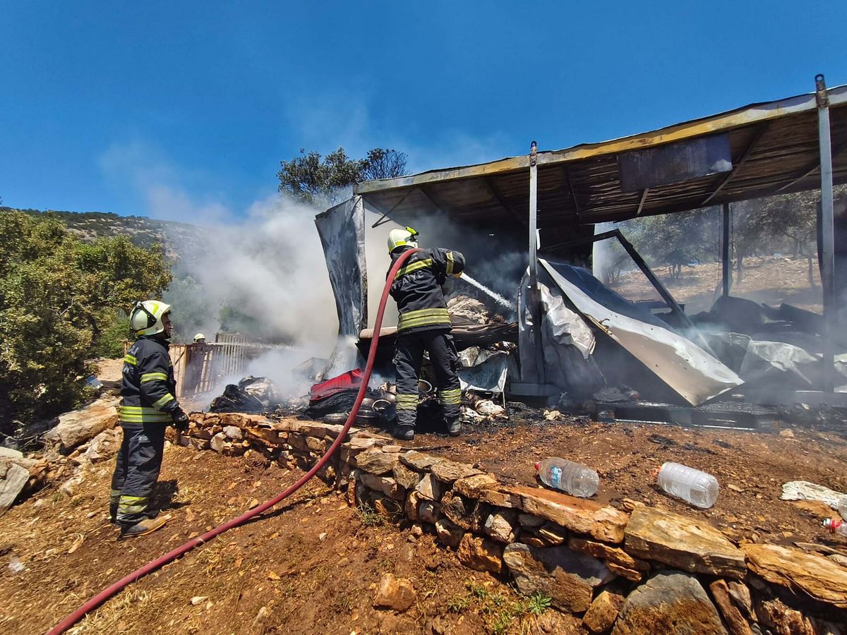 Bodrum\'da Yangın: Konteyner Kullanılamaz Hale Geldi