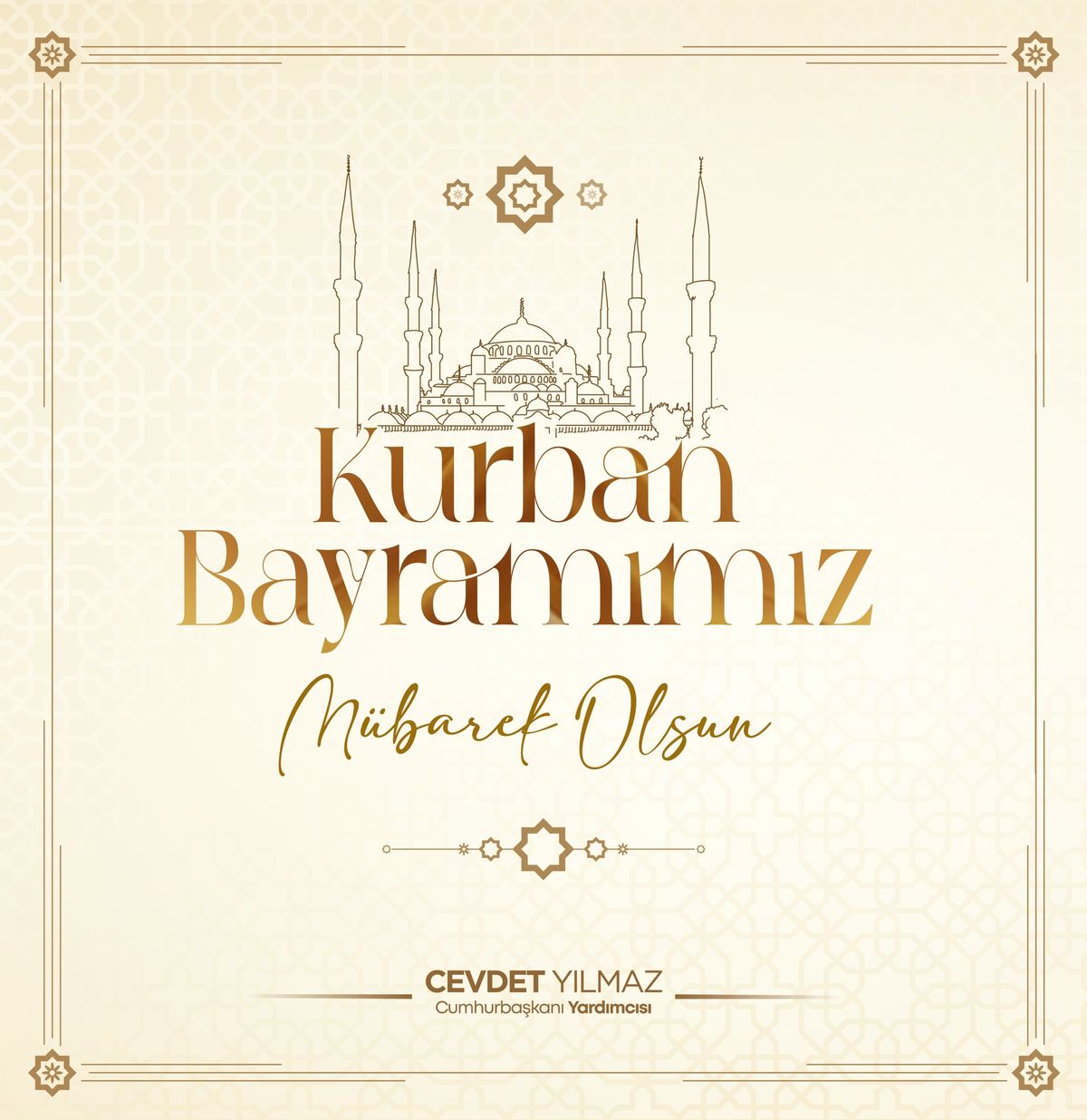 Cevdet Yılmaz\'dan Kurban Bayramı Mesajı