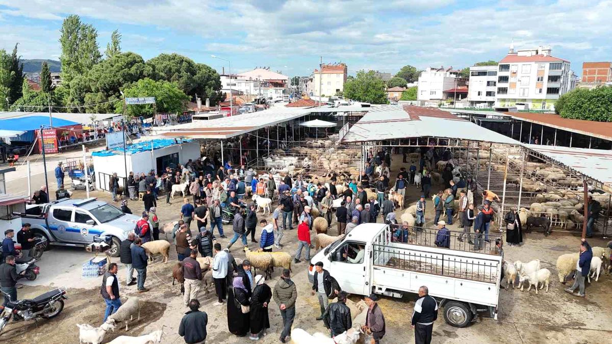 Havran Hayvan Pazarı\'nda tarihi arefe yoğunluğu