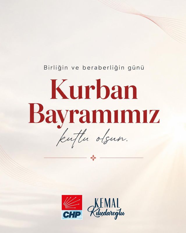 Kılıçdaroğlu'ndan Kurban Bayramı Mesajı
