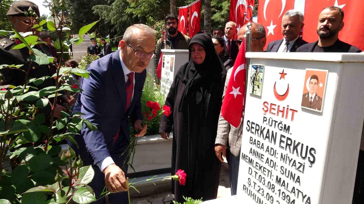 Malatya protokolünden şehitlere bayram ziyareti