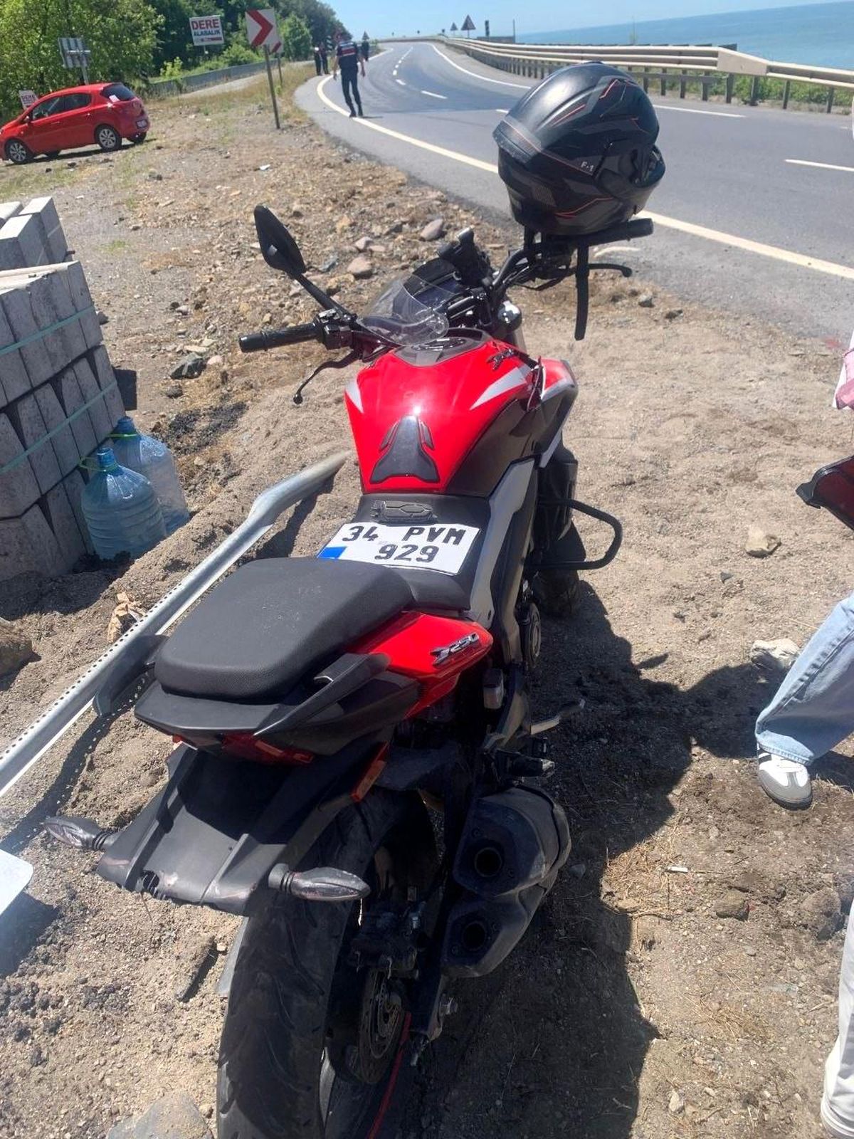 Zonguldak\'ta Trafik Kazası: Motosiklet Sürücüsü Yaralı