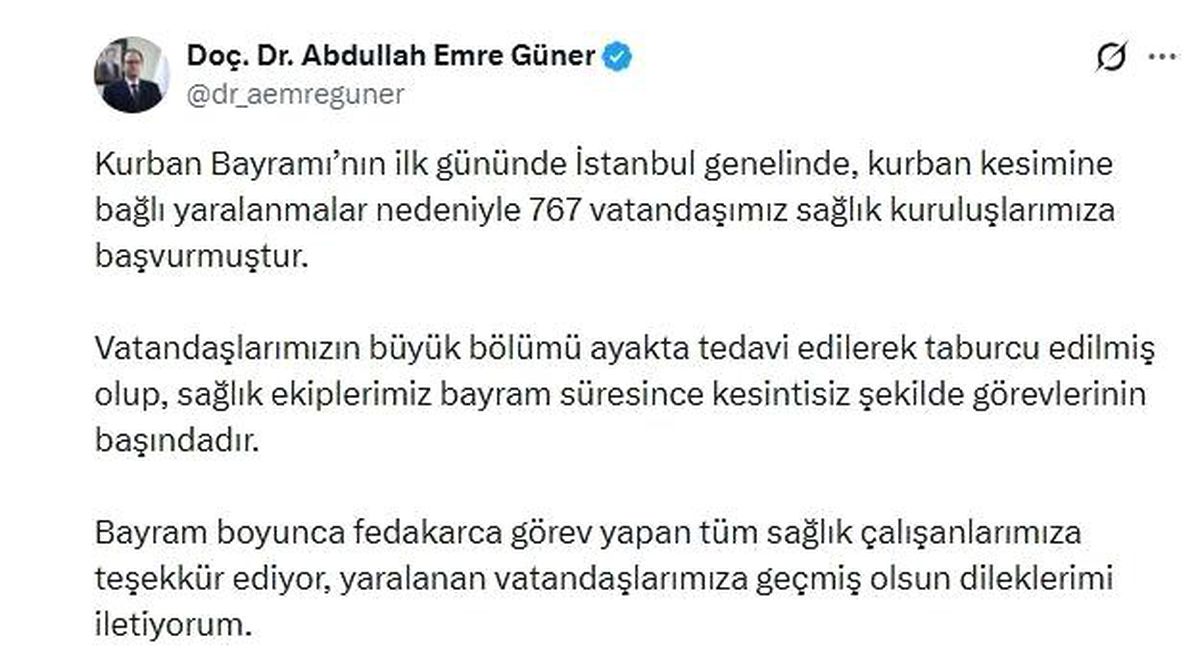 Kurban Bayramı\'nda 767 Yaralı