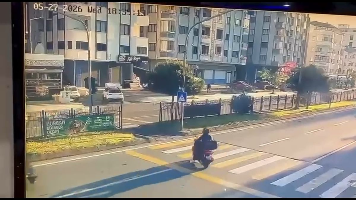 Yaya Geçidinde Motosiklet Kazası