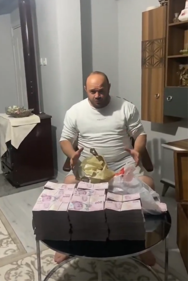 Balya balya para ile kameraların karşısına geçen besici meydan okudu