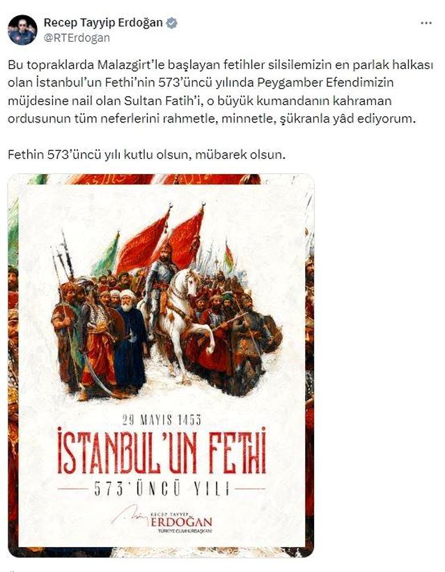 Cumhurbaşkanı Erdoğan: 