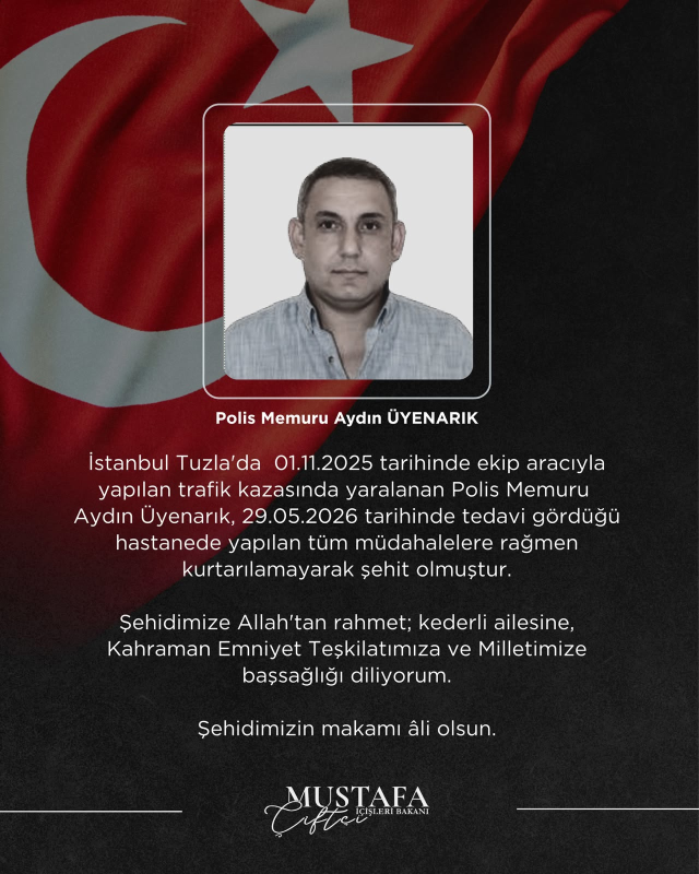 7 ay sonra acı haber! Kazada ağır yaralanan polis memuru şehit oldu