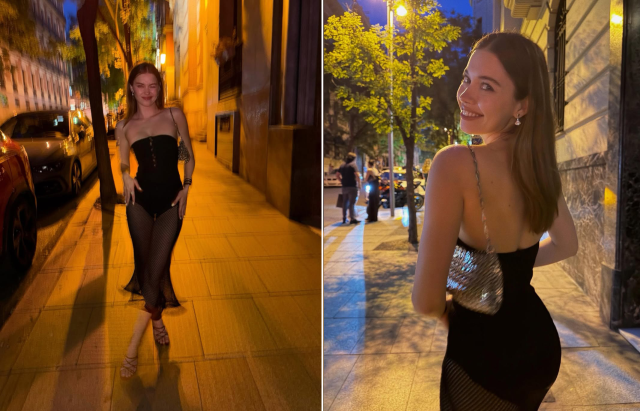 Afra Saraçoğlu'nun İspanya'daki transparan tarzına yorum yağdı