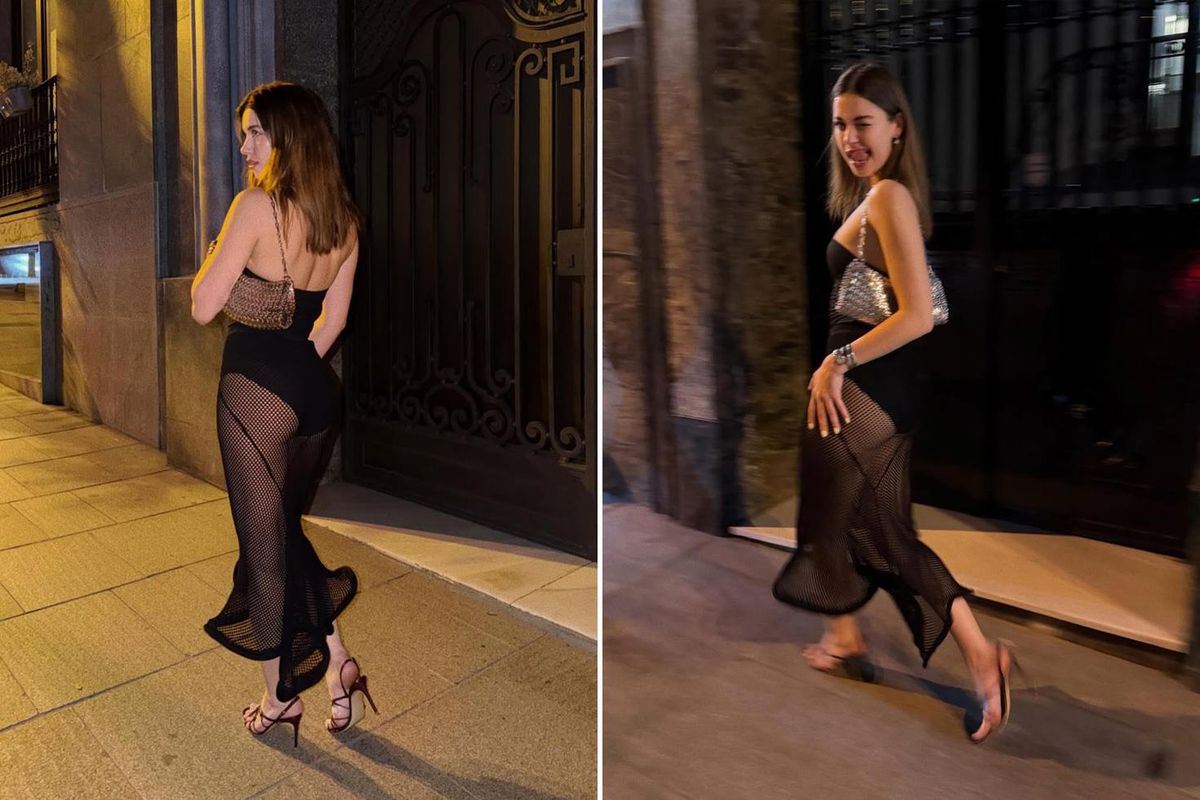 Afra Saraçoğlu\'nun İspanya\'daki transparan tarzına yorum yağdı