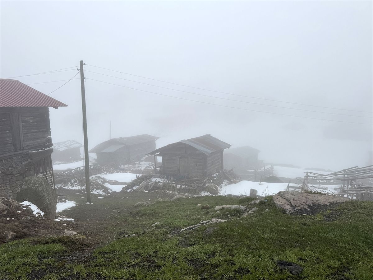 Ardahan\'da Mayıs\'ta Kar Yağışı