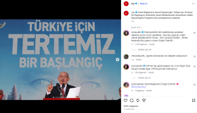CHP'nin Instagram hesabı Kılıçdaroğlu ekibine geçti! İlk paylaşım tepki çekti