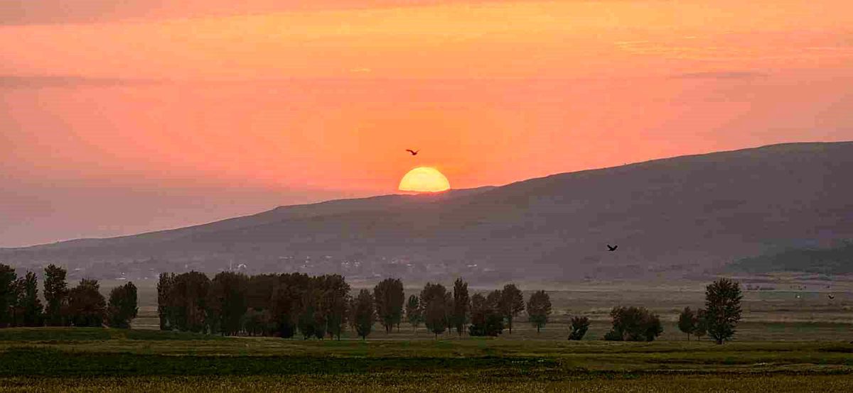 Gölbaşı\'nda Büyüleyici Gün Batımı