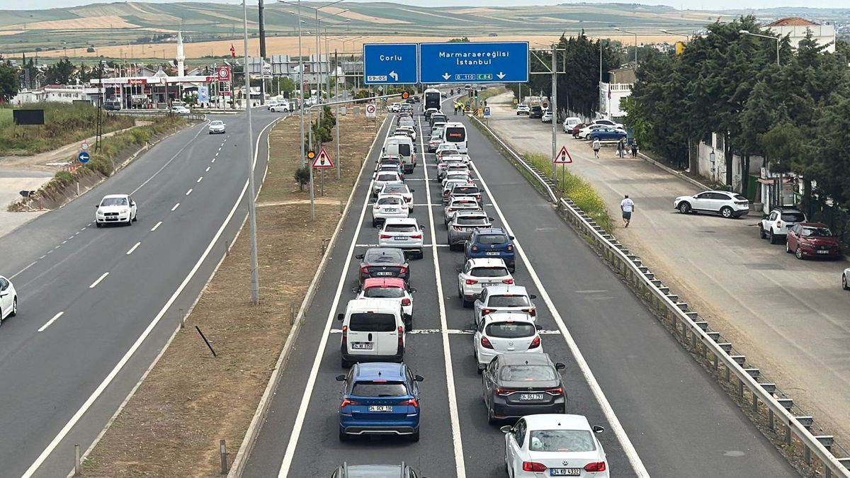 Kurban Bayramı Sonunda Tekirdağ-İstanbul Yoğunluğu