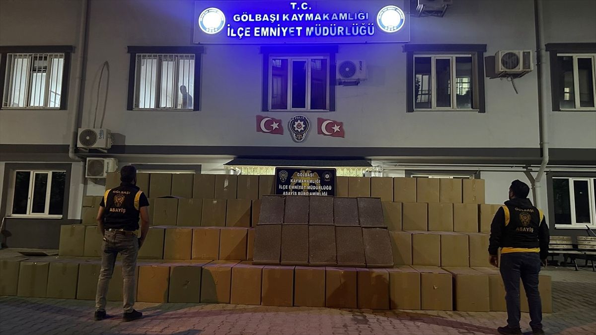 Gölbaşı\'nda Bandrolsüz Sigara Ele Geçirildi
