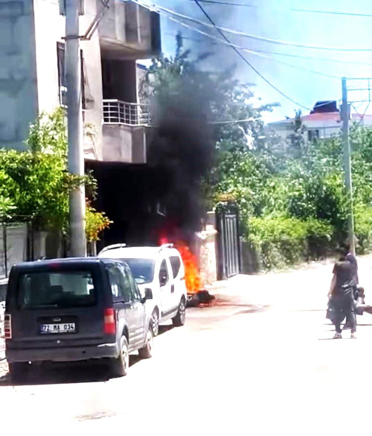 Batman\'da Motosiklet Yangını