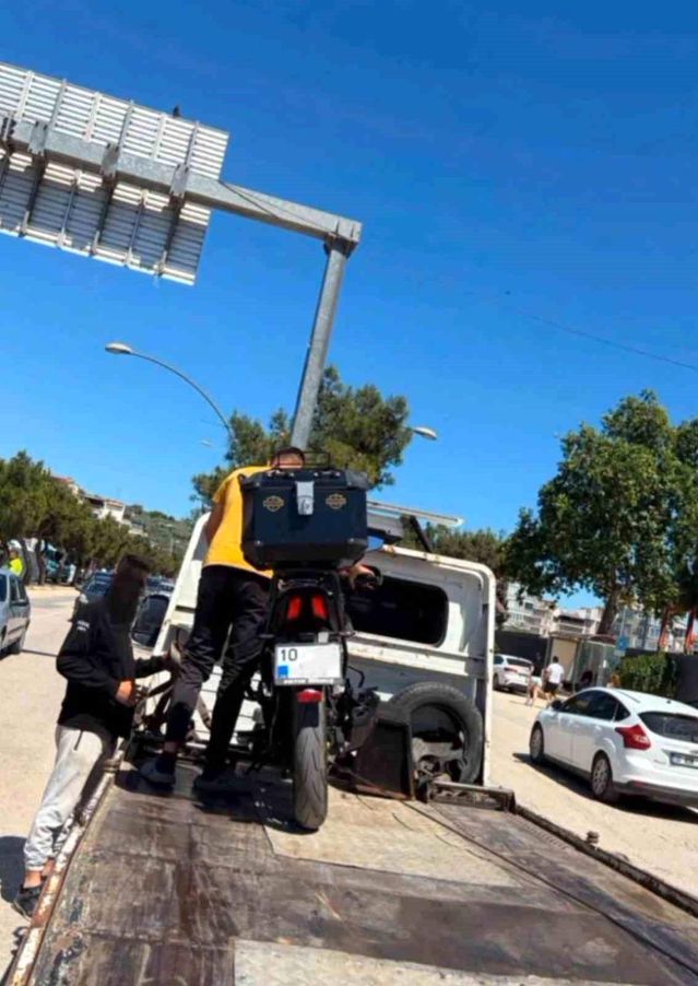 Erdek'te Motosiklet Sürücüsüne 240 Bin Lira Ceza
