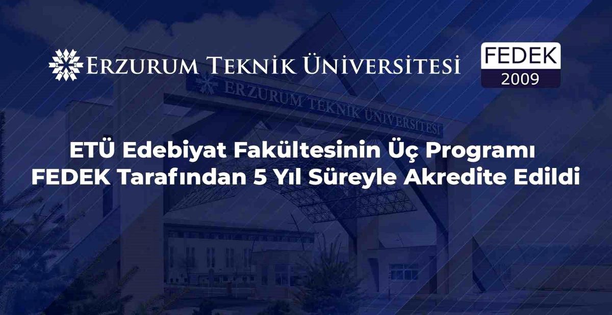ETÜ Eğitim Programlarına 5 Yıllık Akreditasyon