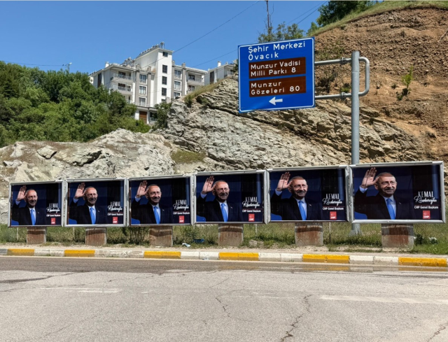 Kılıçdaroğlu'nun afişleri, memleketi Tunceli'de bilboardlara asıldı