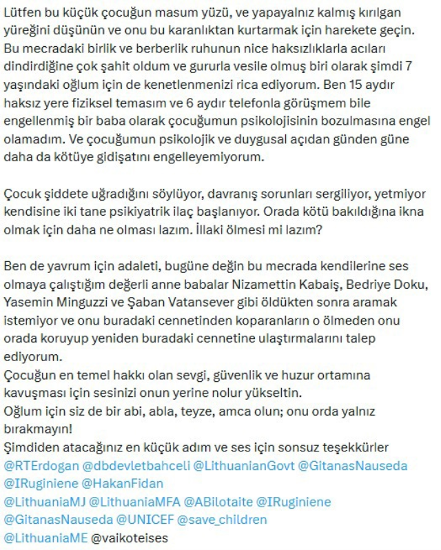 Profesör Veysi Çeri'den yardım çağrısı! Evladını öz annesi yurt dışına kaçırdı, her gün dehşeti yaşatıyor