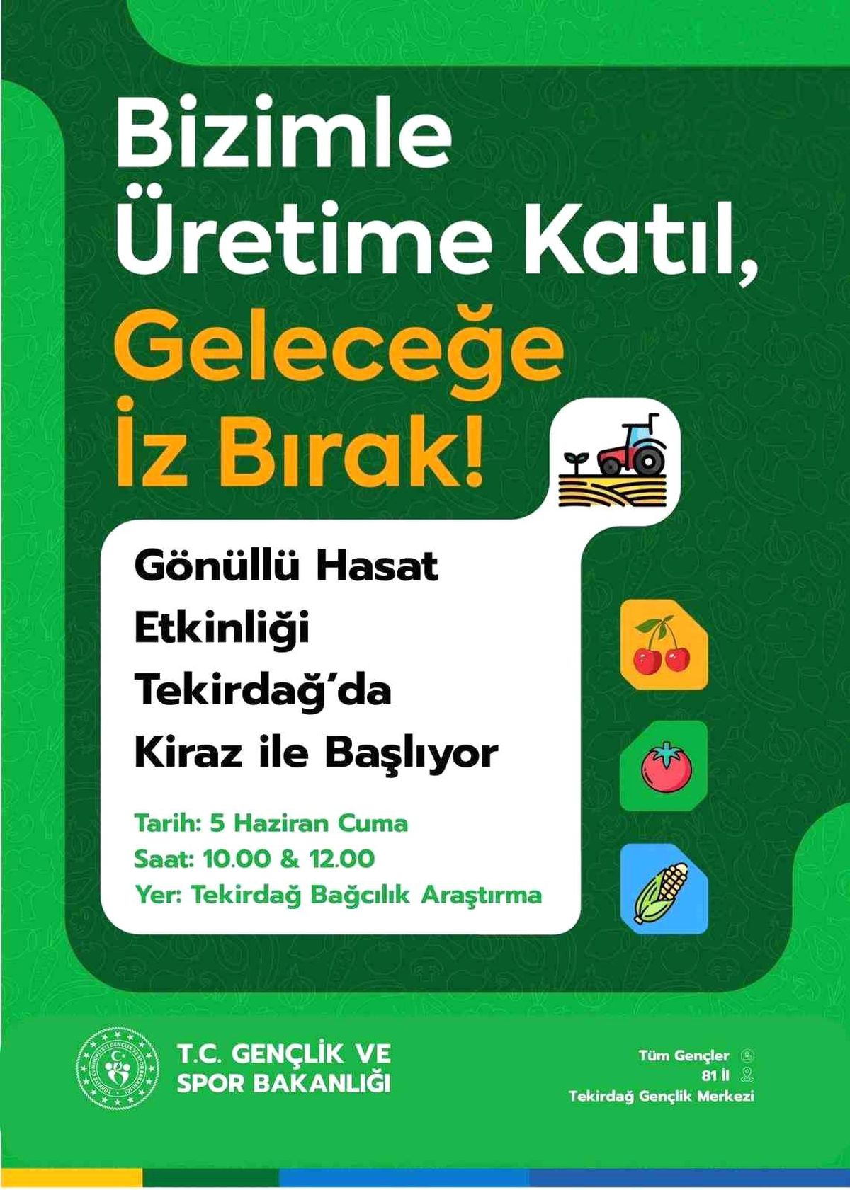 Gençler İçin Gönüllü Hasat Etkinliği