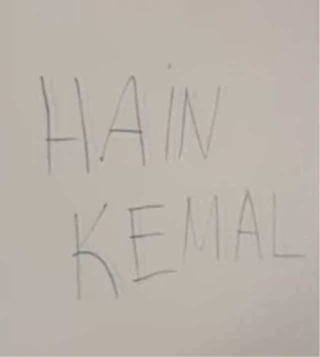 CHP Genel Merkezi'nde duvara yazılan