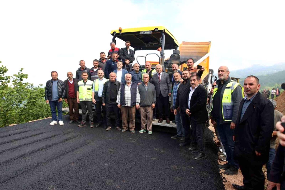 Ordu\'da 3 ilçeyi ilgilendiren yolda sıcak asfalt çalışması